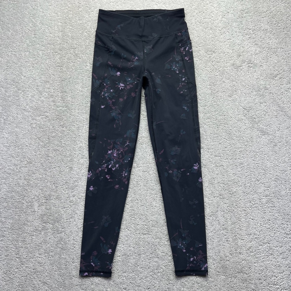 Sweaty Betty Running Leggings Womens Small Black Floral The Zero Gravity Workout